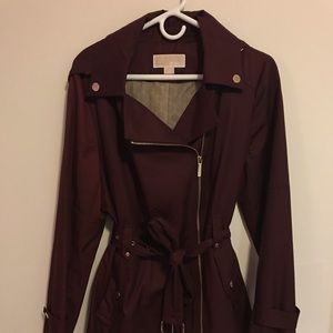 Michael Kors Burgundy Trench Coat